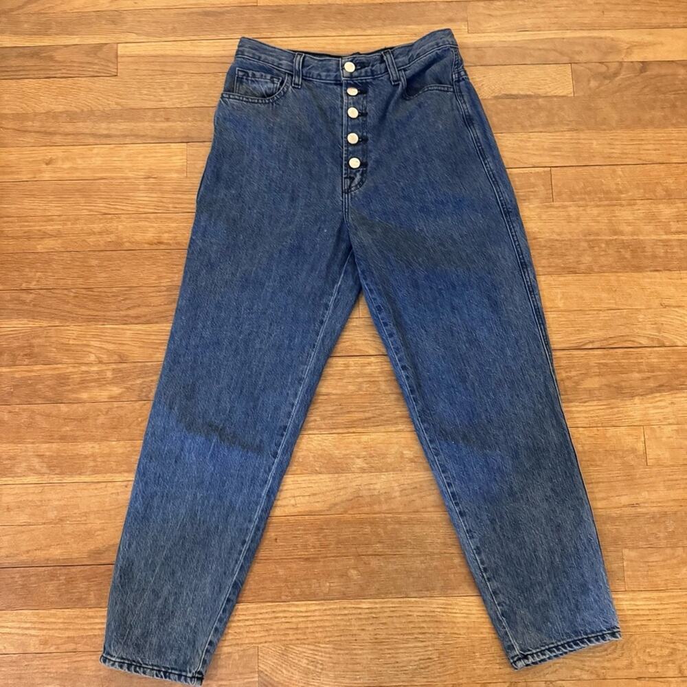 J Brand Heather medium wash high-rise straight leg button fly jeans sz 28/4
b73